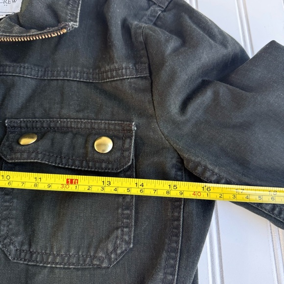 J Crew Resin Coated Twill Field Jacket Mossy Brown Green Women's XX-small - Picture 5 of 9
